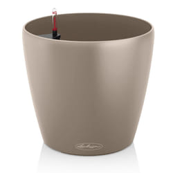 LECHUZA CLASSICO Color Round Poly Resin Self-watering Planter - Sand Brown, D28 H26 cm