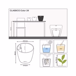 LECHUZA CLASSICO Color 28 Indoor Pot planter Freestanding Recycled plastic Brown, Sand - Additional view 5