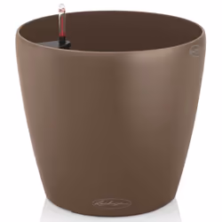 LECHUZA CLASSICO Color 28 Nutmeg Poly Resin Table Self-watering Planter with Substrate D28 H26 cm