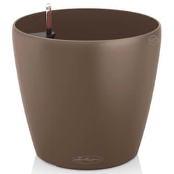 LECHUZA CLASSICO Color 28 Nutmeg Poly Resin Table Self-watering Planter with Substrate D28 H26 cm