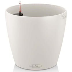 LECHUZA CLASSICO Color 35 White Poly Resin Floor Self-watering Planter with Substrate D35 H30 cm
