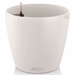LECHUZA CLASSICO Color 43 White Poly Resin Floor Self-watering Planter with Substrate D43 H40 cm