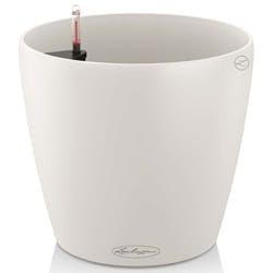 LECHUZA CLASSICO Color 43 White Poly Resin Floor Self-watering Planter with Substrate D43 H40 cm
