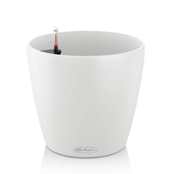 LECHUZA CLASSICO Color Round Poly Resin Self-watering Planter - White, D60 H56  cm