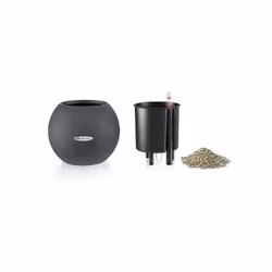 LECHUZA PURO Color 20 Slate Poly Resin Table Self-watering Planter with Substrate D20 H16