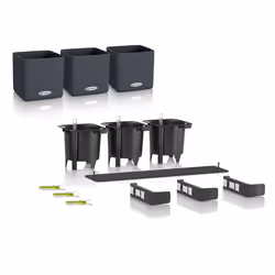 LECHUZA Green Wall Home Kit Indoor Pot planter Wall-mounted Polypropylene (PP), Slate Black