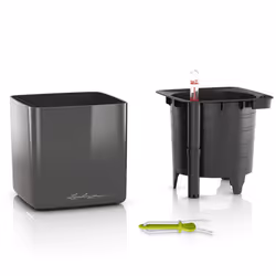 LECHUZA CUBE Indoor Pot planter Freestanding Polypropylene (PP) Charcoal - Additional view 2