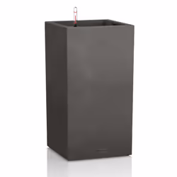 LECHUZA CANTO, Box planter, Freestanding, Plastic, Black, Graphite, Rectangle, Indoor/outdoor