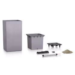 LECHUZA Canto Stone 40 Indoor/outdoor Box planter Freestanding Polypropylene (PP) Grey