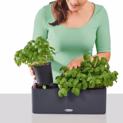 LECHUZA CUBE Color Triple Slate Hanging Poly Resin Table Self-watering Planter H14 L40 W14 cm - Additional view 9