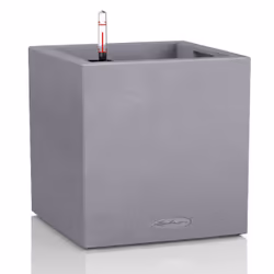 LECHUZA Canto Stone 40 low, Box planter, Freestanding, Polypropylene (PP), Grey, Cube, Indoor/outdoor