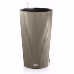 LECHUZA CILINDRO Color Poly Resin Floor Self-watering Planter with Substrate - Sand Brown, D23 H41 cm