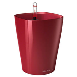 LECHUZA Planter Decorative Flower Pot Flower Planter Indoor Home Planter Pot - Scarlet Red High Gloss, D10 H13 cm