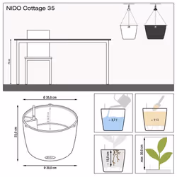 LECHUZA NIDO Cottage 35 Brown Plastic 1 pc(s)