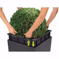LECHUZA Planter Decorative Flower Pot Flower Planter Indoor Home Planter Pot - granite, 49 x 49 x 49.5 cm - Additional view 6