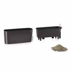 LECHUZA Planter DELTA 10 ALL-IN-ONE Metallic Charcoal Indoor Flower Planter - Additional view 2