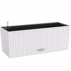 LECHUZA Planter Decorative Flower Pot Flower Planter Indoor Home Planter Pot - White, H19 L50 W19