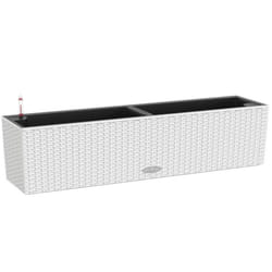 LECHUZA Planter Decorative Flower Pot Flower Planter Indoor Home Planter Pot - White, H19 L80 W19