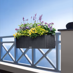 LECHUZA Planter Decorative Flower Pot Flower Planter Indoor Home Planter Pot - Granite, H19 L80 W19 - Additional view 4