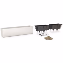LECHUZA BALCONERA Color 80 White Poly Resin Window Box Self-watering Planter with Substrate H19 L80 W19 cm - Additional view 4
