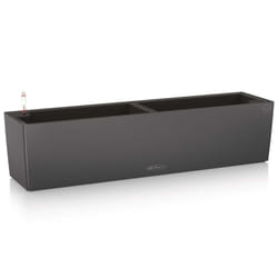 LECHUZA BALCONERA Color 80 Slate Poly Resin Window Box Self-watering Planter with Substrate H19 L80 W19 cm