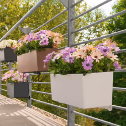 LECHUZA Balconera Color 80 Indoor/outdoor Box planter Hanging Polypropylene (PP) Brown - Additional view 7
