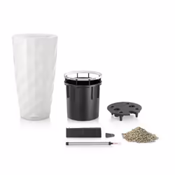 LECHUZA DIAMANTE Premium Grey Plastic 1 pc(s)