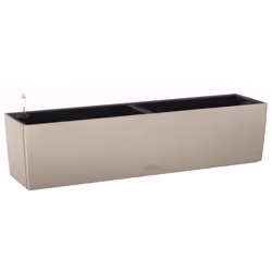 LECHUZA BALCONERA Color Poly Resin Window Box Self-watering Planter with Substrate - Sand Brown, H19 L80 W19 cm