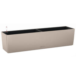 LECHUZA BALCONERA Color Poly Resin Window Box Self-watering Planter with Substrate - Sand Brown, H19 L80 W19 cm