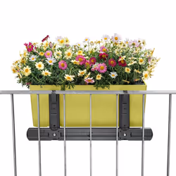LECHUZA BALCONERA Color Poly Resin Window Box Self-watering Planter with Substrate - Sand Brown, H19 L80 W19 cm - Additional view 5