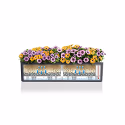 LECHUZA BALCONERA Color Poly Resin Window Box Self-watering Planter with Substrate - Sand Brown, H19 L80 W19 cm - Additional view 9