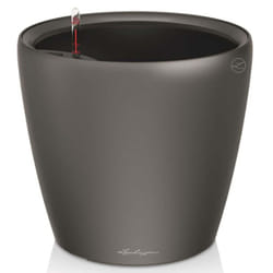 LECHUZA Planter Flower Pot CLASSICO LS 28 ALL-IN-ONE Charcoal Metallic 16043
