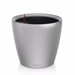 LECHUZA Classico LS 28, Pot planter, Freestanding, Polypropylene (PP), Metallic, Silver, Round, Indoor