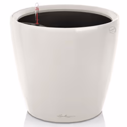 LECHUZA Planter Flower Pot CLASSICO LS 35 ALL-IN-ONE High-Gloss White 16060