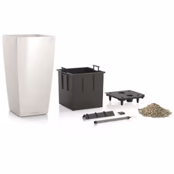 LECHUZA Planter Cubico 30 ALL-IN-ONE High-Gloss White Pot Raised Bed 18181 - Additional view 5