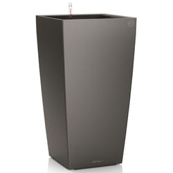 LECHUZA CUBICO 30 Charcoal Metallic Poly Resin Floor Self-watering Planter with Substrate H56 L30 W30 cm