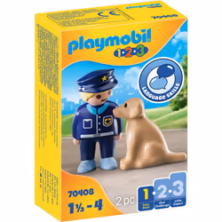 Playmobil Police Officer with Dog, 1.5 yr(s), Multicolour, Plastic