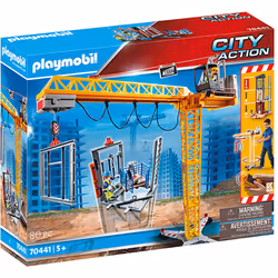 Playmobil City Life RC Crane with Building Section, 5 yr(s), Multicolour, Plastic