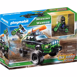 Playmobil Off-Road Action Weekend Warrior, Vehicle set, 6 yr(s), Plastic, Black, Green