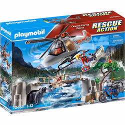Playmobil Canyon Helicopter Rescue Figures and Vehicles New Toy 79pc 70663