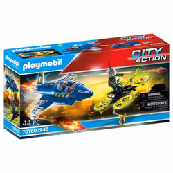Playmobil City Action 70780, Action/Adventure, Police Jet with Drone, 5 yr(s), Multicolour