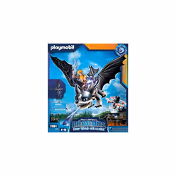 DreamWorks Dragons 71081 Dragons: The Nine Realms - Thunder and Tom, Dragon Figure with Shooting Function and Light Effects, Toy for 4+ Year Olds