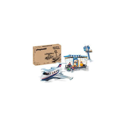 Playmobil City Action 71153 Airport with Airplane and Control Tower, With Environmentally Friendly 2-in-1 Reversible Cardboard Packaging, Plane Toy