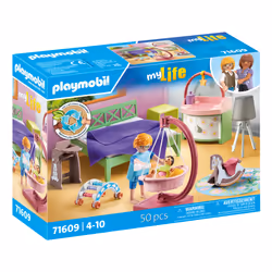 Playmobil My Life Sleeping room with baby play corner, House, My Life, 4 yr(s), Multicolour, Plastic