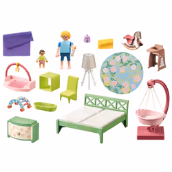 Playmobil My Life Sleeping room with baby play corner