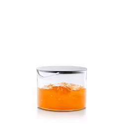 Blomus Basic Condiment Lid 3 oz Glass and Brushed Stainless Steel