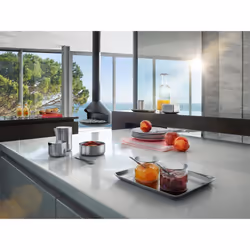 Blomus Basic Condiment Lid  3 oz  Glass and Brushed Stainless Steel