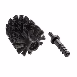 Wenko 15080100 Toilet Brush Head with Adapter Plastic Black ÃË 8.5 cm