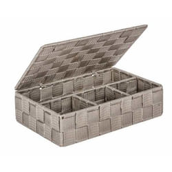 WENKO Organizer Adria small with lid Taupe 4 separations