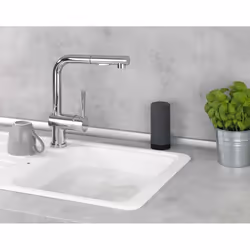 WENKO Easy Squeez-e soap dispenser 0.25 L Black, Grey